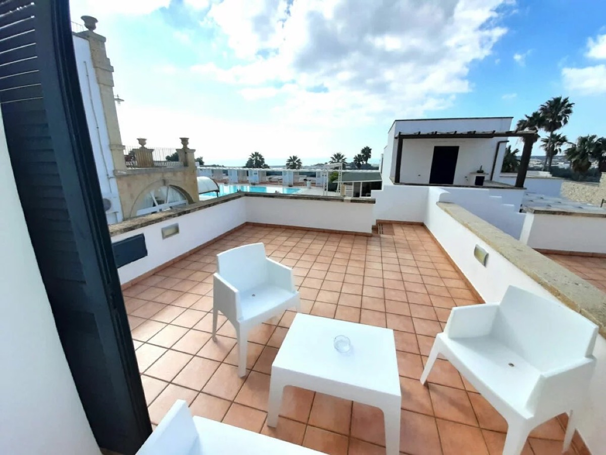 Large terrace with sea view